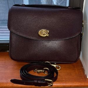 Coach Cassie in oxblood with brass hardware